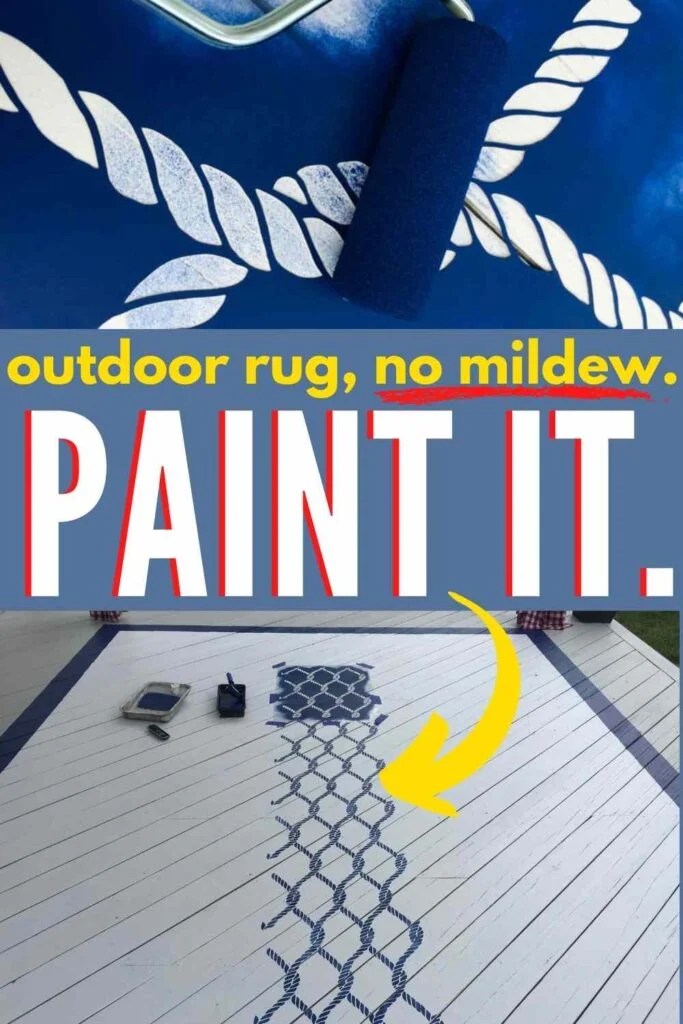 Painted DIY Outdoor Rug Tutorial. The Heathered Nest