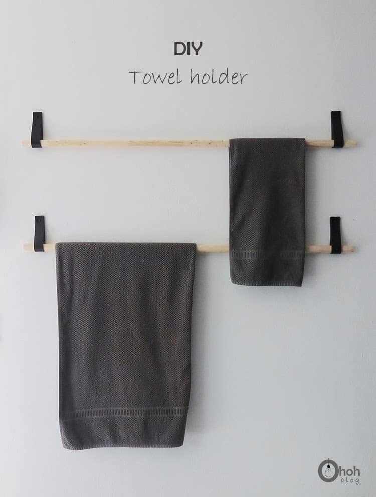 20+ Inspired & Affordable DIY Towel Rack Ideas
