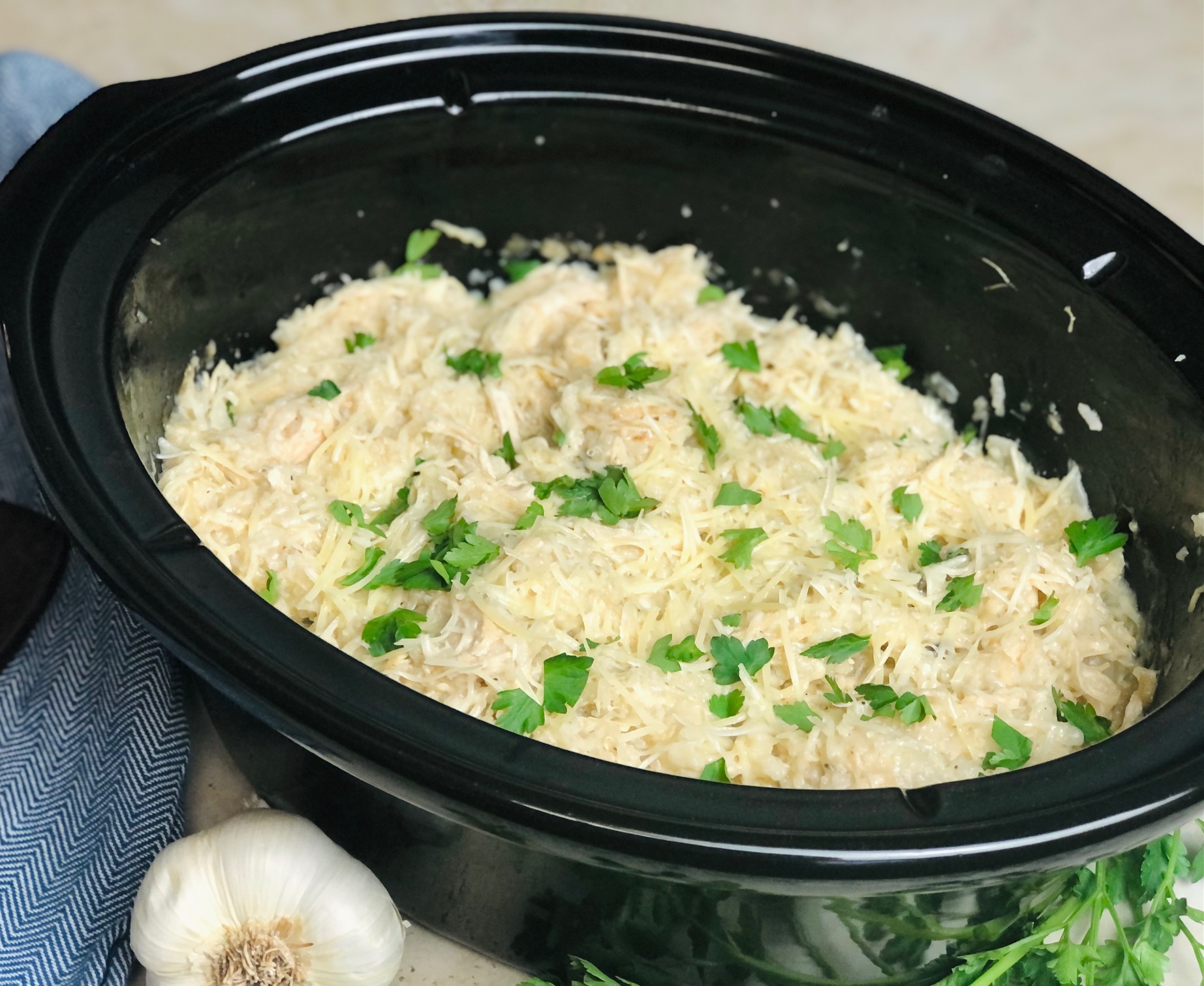 Slow Cooker Cream of Mushroom Chicken and Rice Heather Lucille's Kitchen