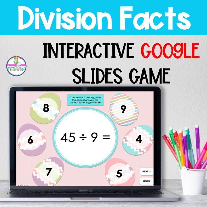 Division Facts Math Google Slides Game Easter Themed Heather Vanderboom