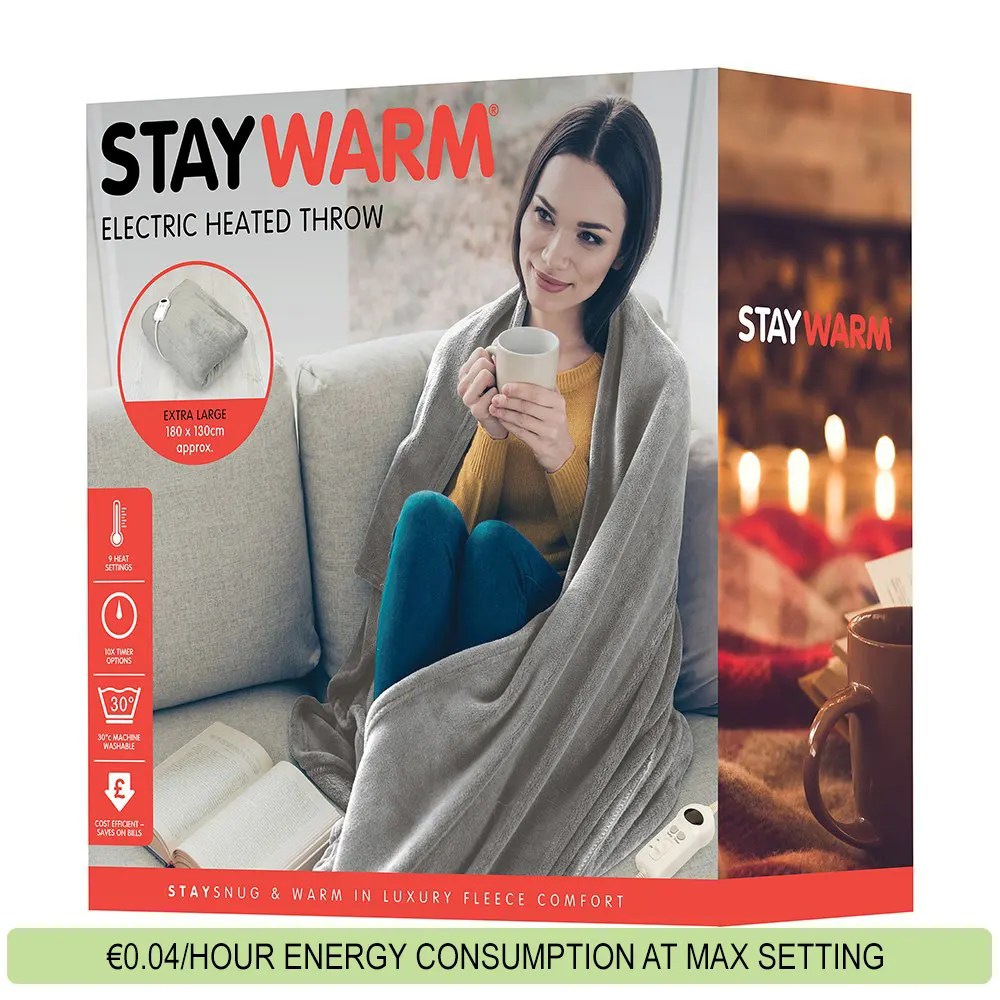 StayWarm 180x130cm Extra Large Electric Heated Throw Blanket Heat