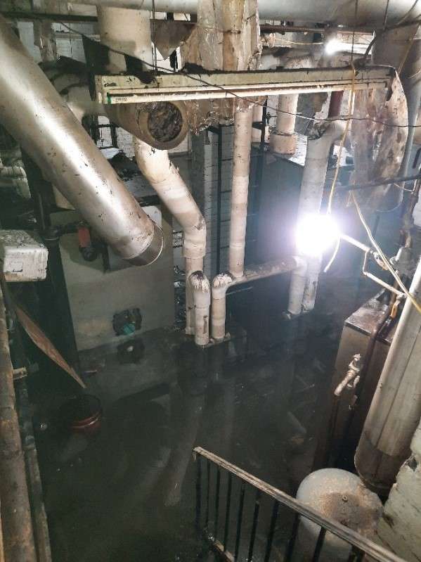 New York City Boiler Room Flood Damage Repairs