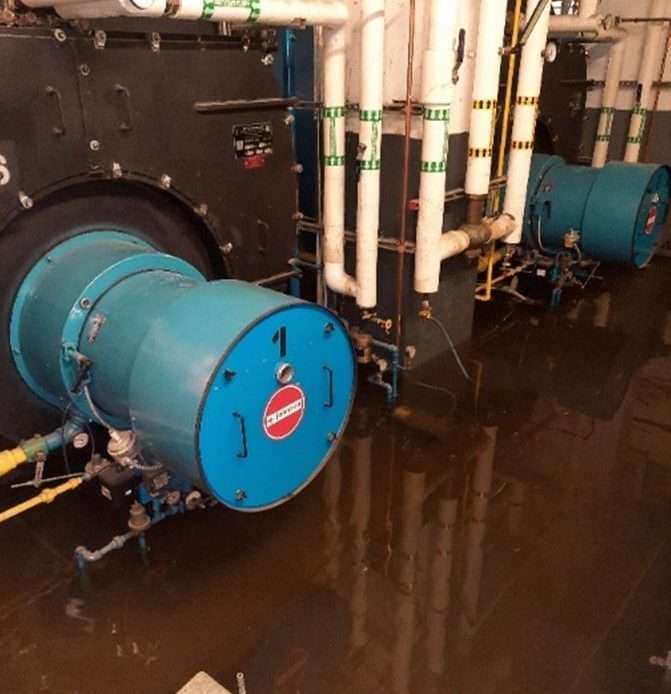 New York City Boiler Room Flood Damage Repairs
