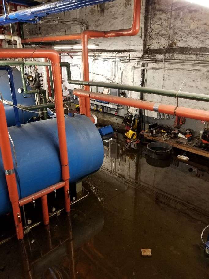 New York City Boiler Room Flood Damage Repairs