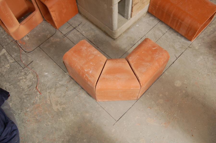 Heated Bench Chamfered Corner