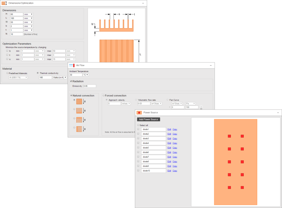 Heat Sink Calculator Online Heat Sink Analysis and Design