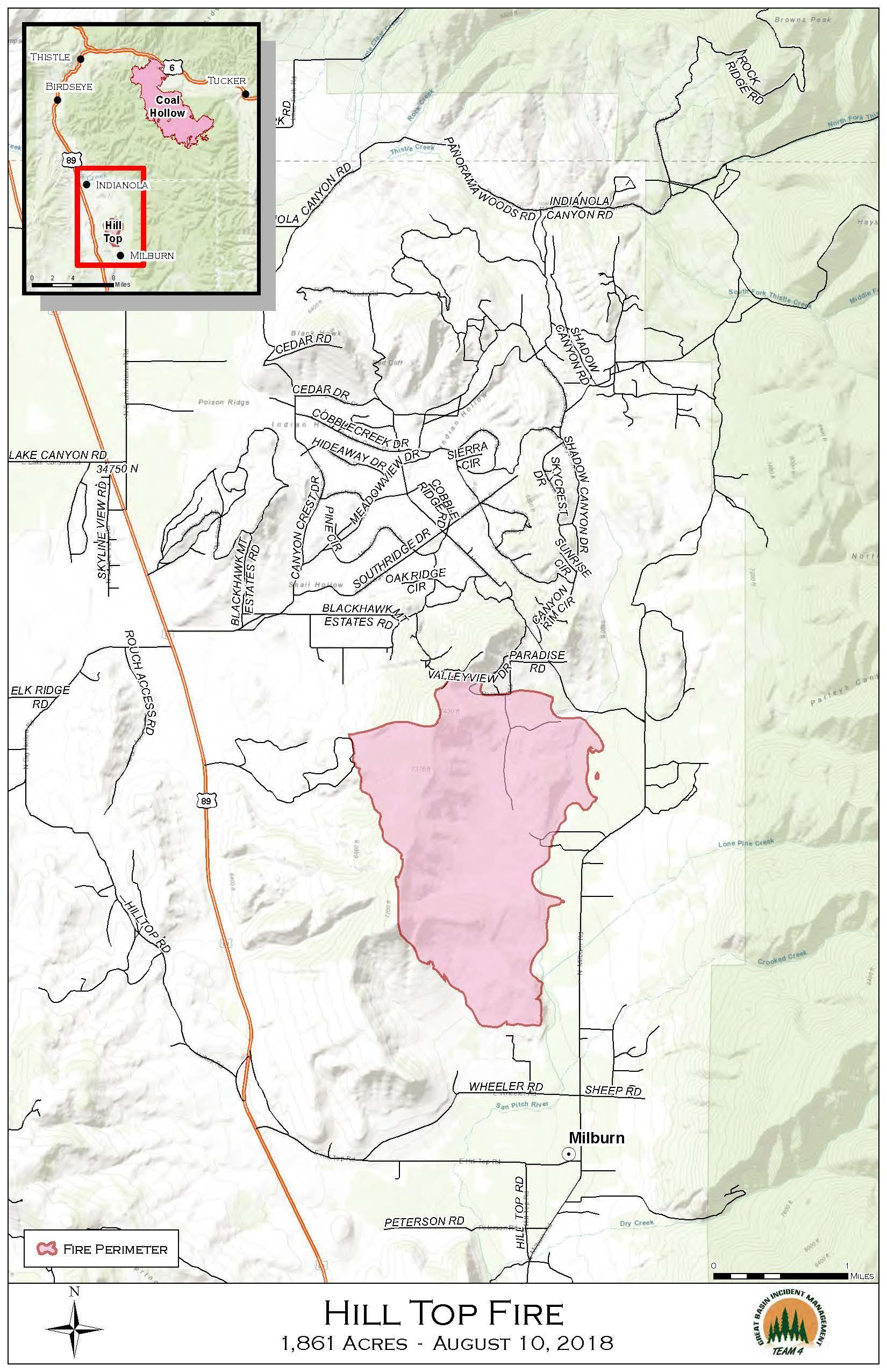 Hilltop Fire Utah Map Utah Fire Maps Track Fires Near Me Right Now [August 10]