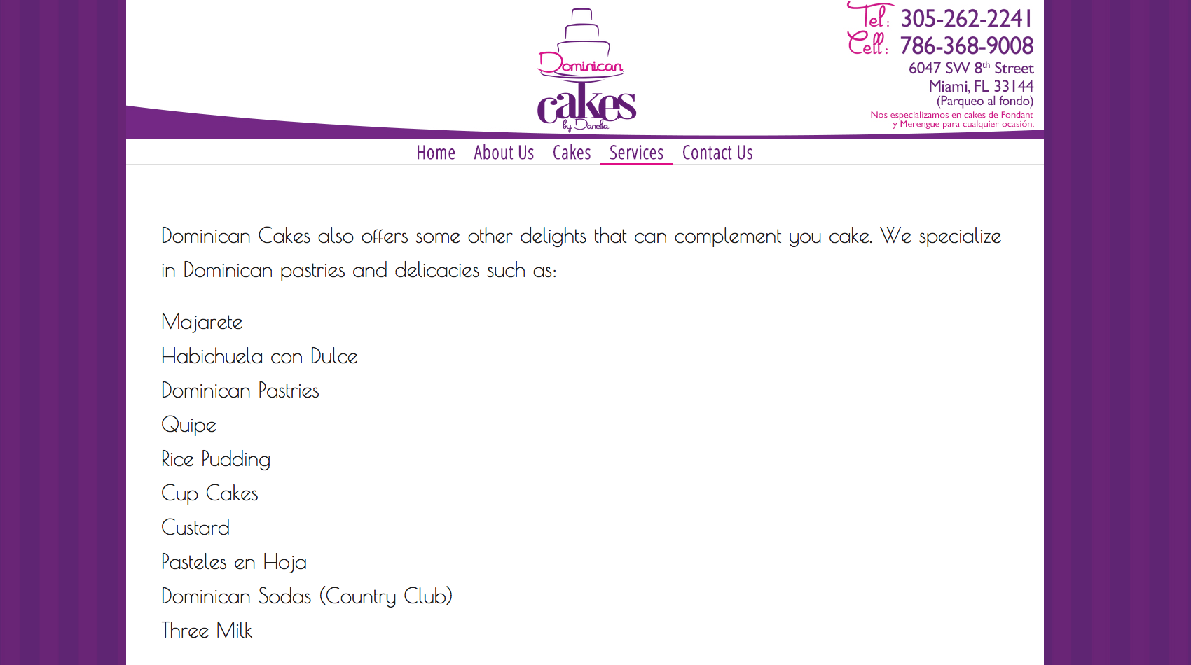 Dominican Cakes Miami Heavy Graphics Marketing