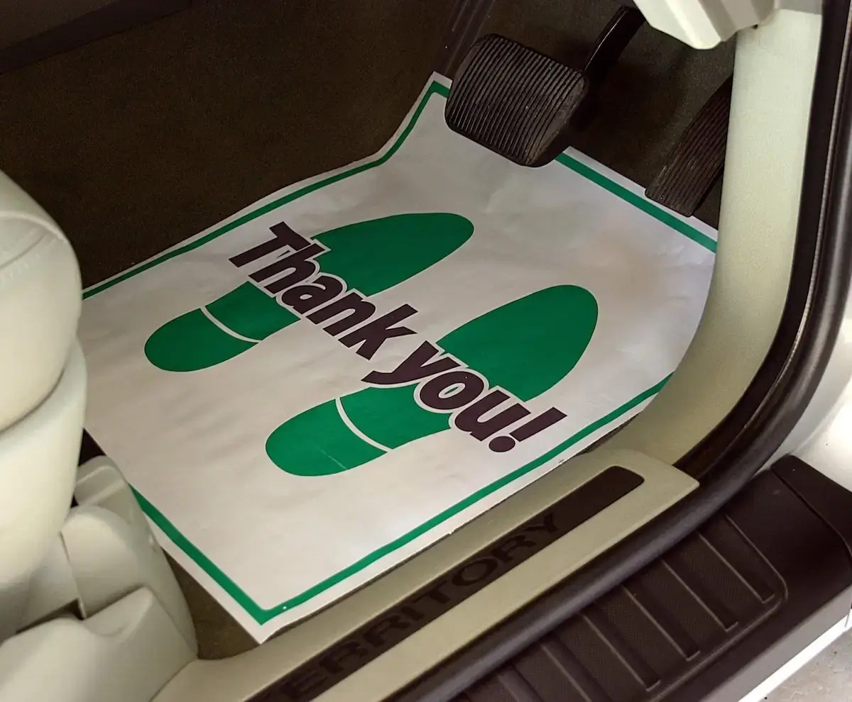 Smartex Plastic 'Thank you' Floor Mats Pk 250