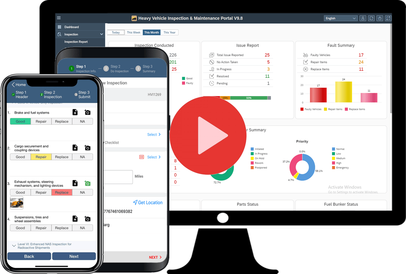 Heavy Vehicle Inspection Maintenance Software