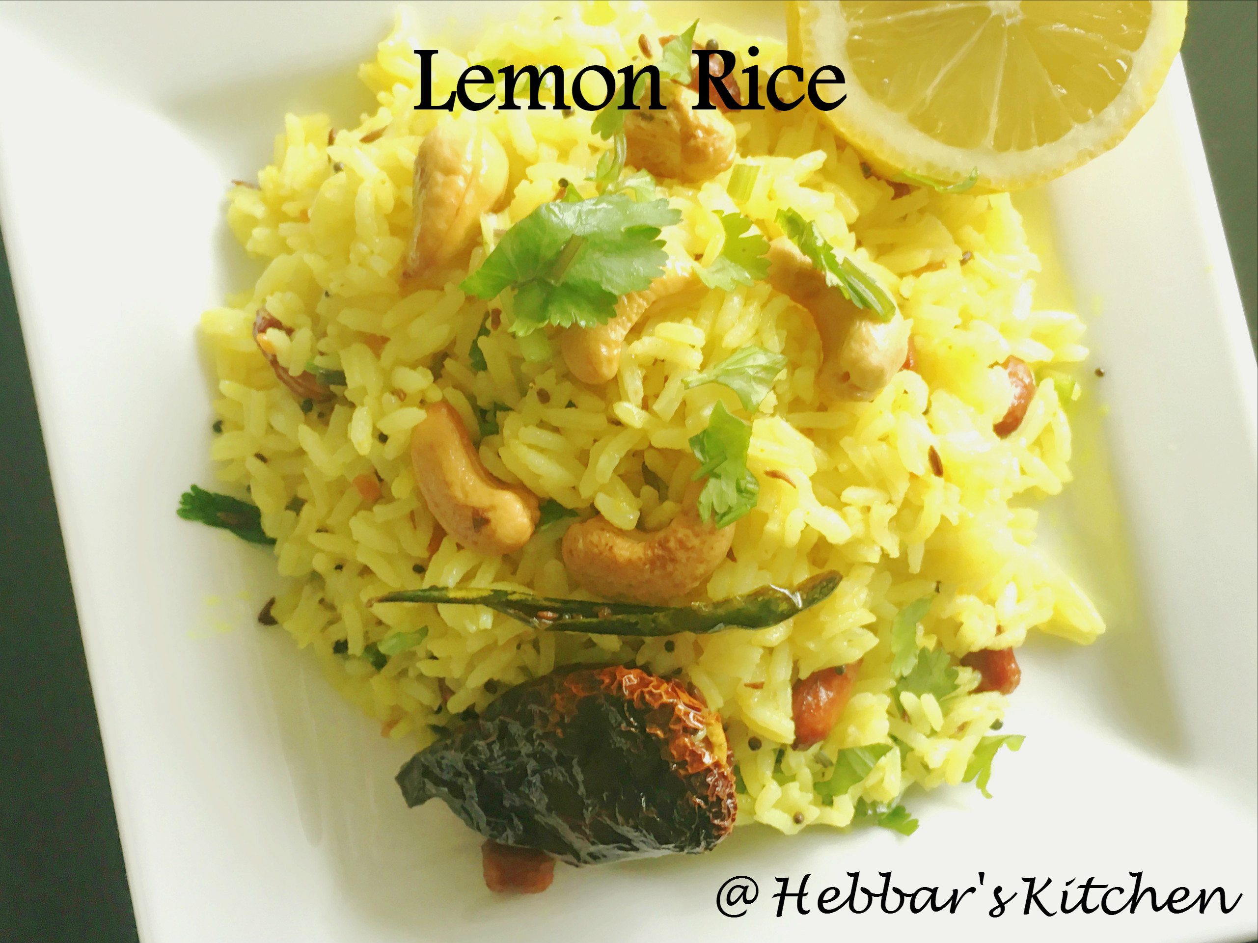 lemon rice recipe Hebbar's Kitchen