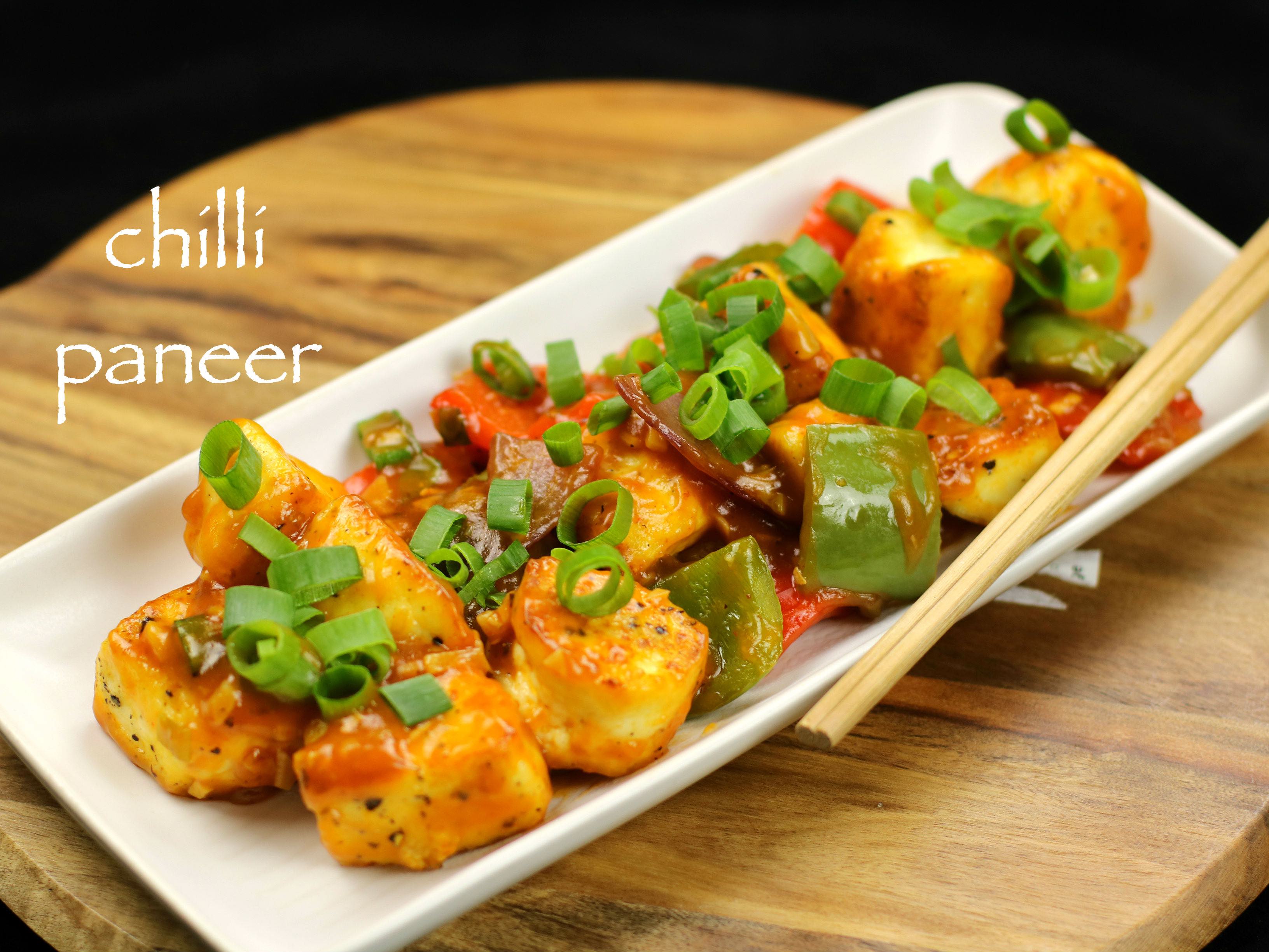chilli paneer recipe chilli paneer dry recipe paneer chilli recipe