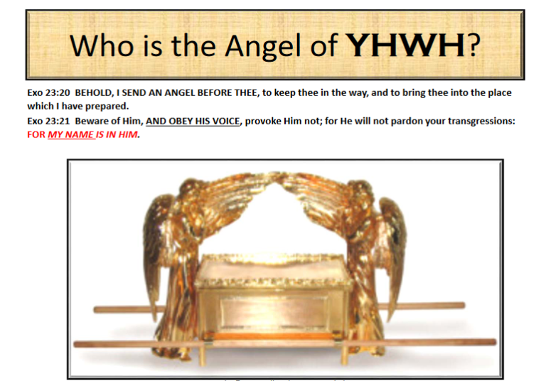YAHoshua the angel of the old testment Hebrew Israelite Scriptures