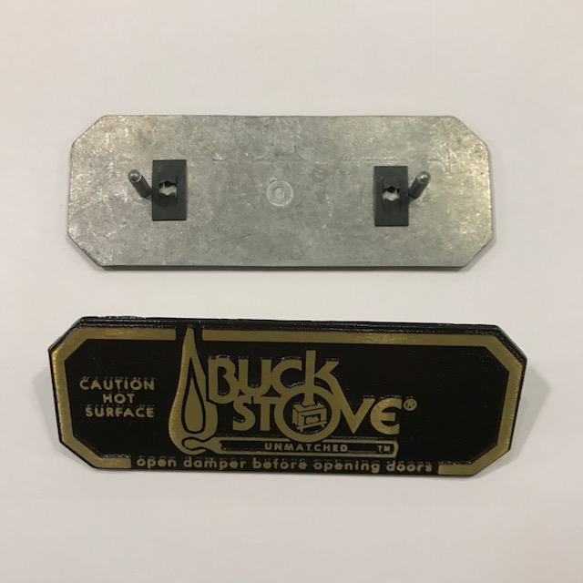 Buck Stove Damper Plate with Logo PO100170 Hechler’s Mainstreet