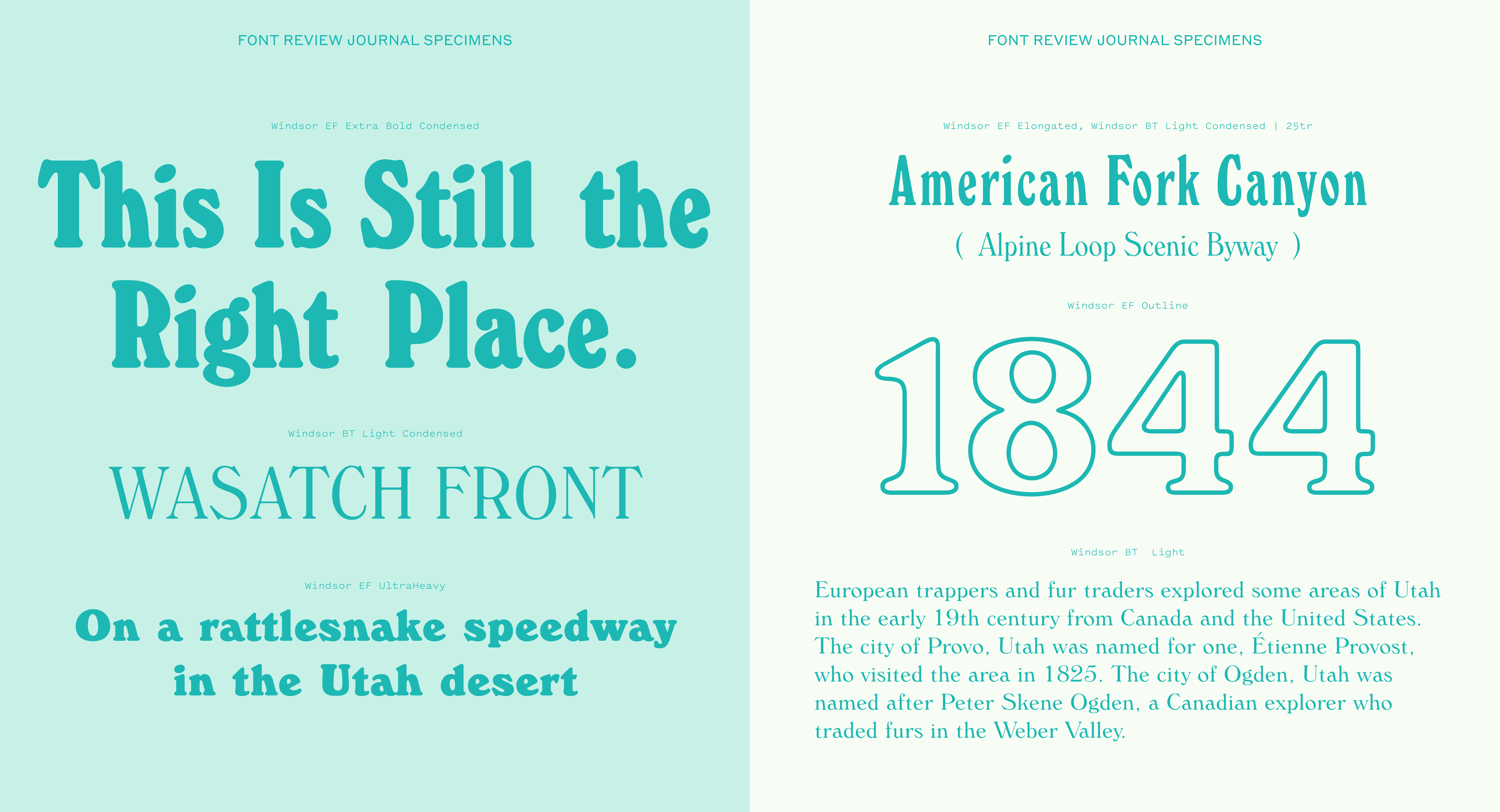 The Font Review Journal Portfolio of Bethany Heck