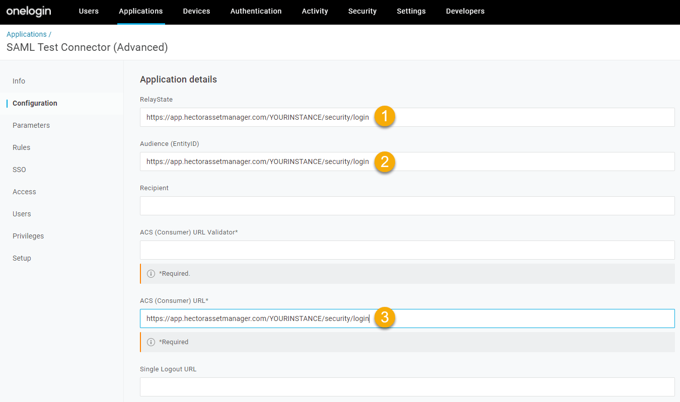 Connection guide with OneLogin Knowledgebase