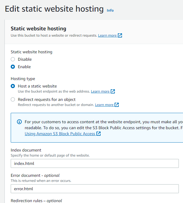 Hosting Static sites and Managing Lifecycle Policies in S3 Buckets