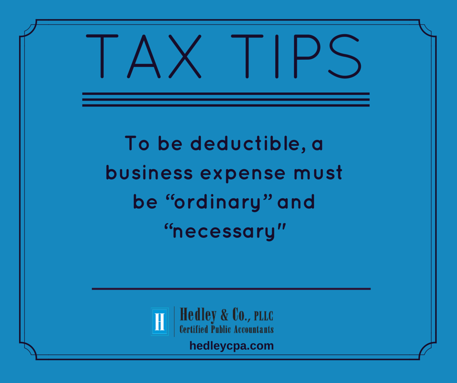 tax tips Hedley & Co Certified Public Accountants