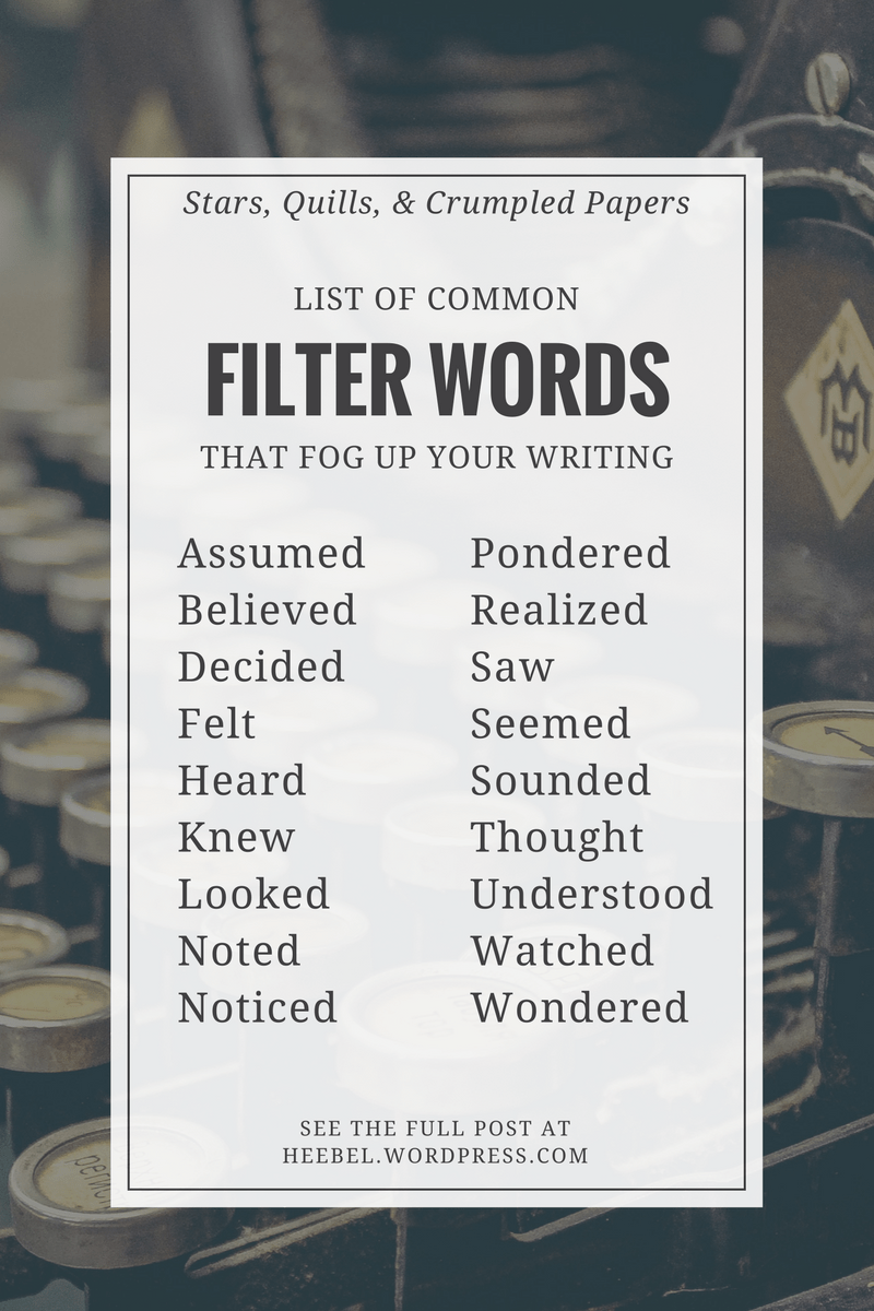 A Few Easy Strategies to Remove Those Pesky Filter Words that Fog Up