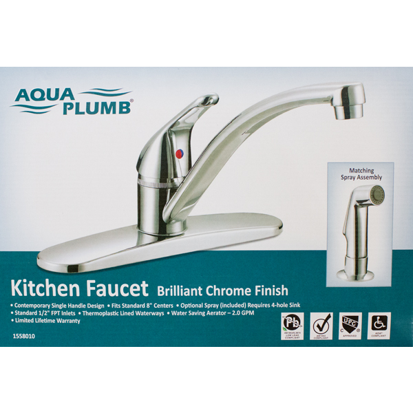 Aqua Plumb Single Handle Faucet Chrome Heeby's Surplus Inc.
