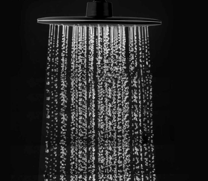 1Function Massage 8" Round Shower Head Matte Black Heeby's Surplus Inc.