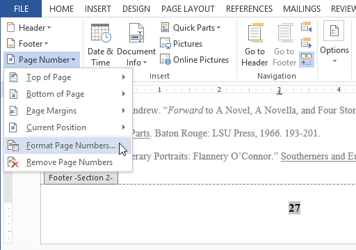 Adding page numbers (Microsoft Word) HeelpBook