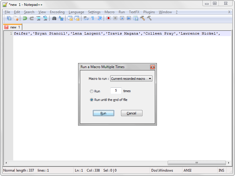 Notepad++ Macros HeelpBook