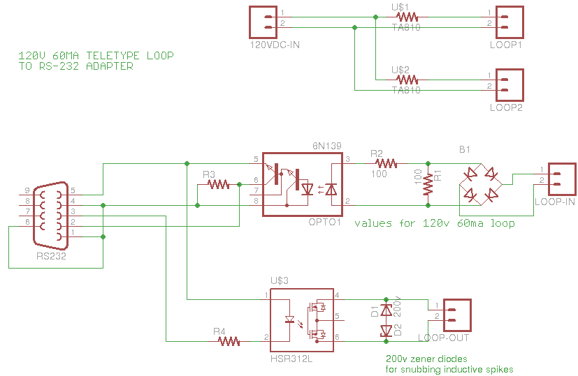 Optocouplers for teletype current loop HeepyWiki