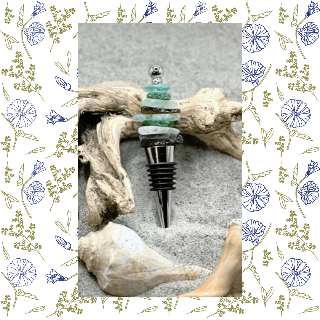 Sea Glass Wine Stopper Heidi McLaughlin