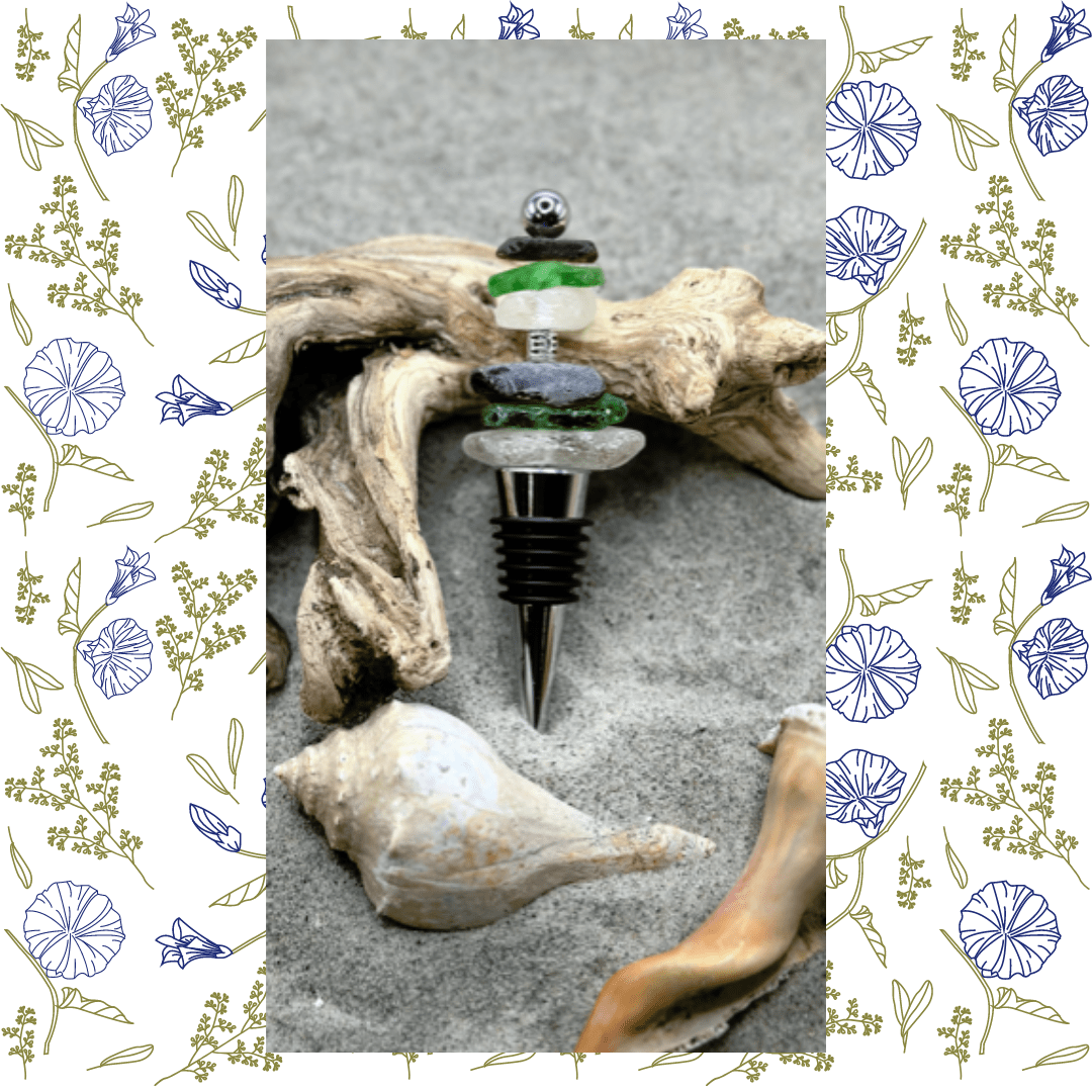 Sea Glass Wine Stopper Heidi McLaughlin