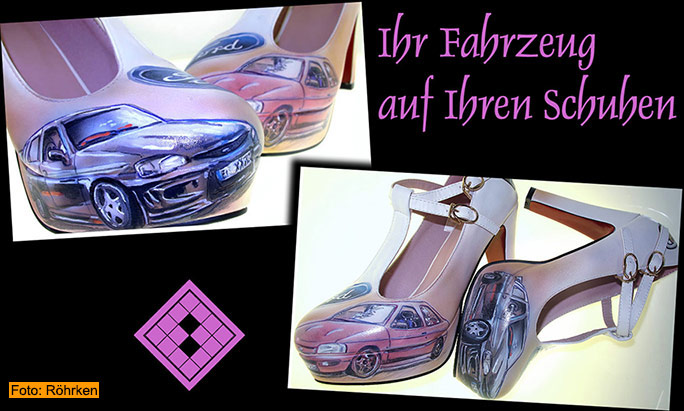 Designer Schuhe, individuelle Schuhgestaltung, Schuhe aufpeppen lassen