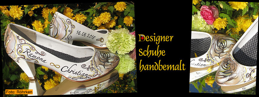 Designer Schuhe, individuelle Schuhgestaltung, Schuhe aufpeppen lassen