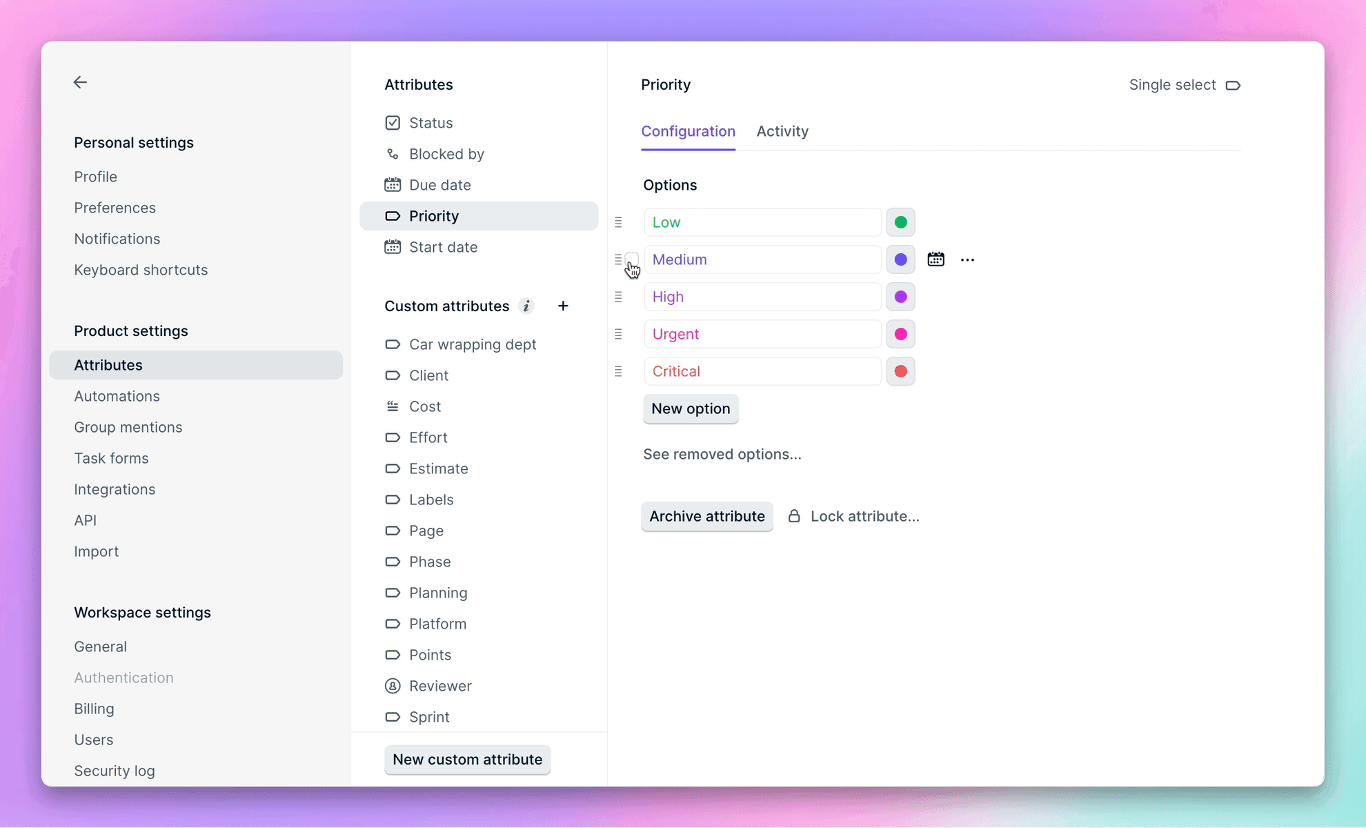 What’s new Bulk edit attribute options (0.112)