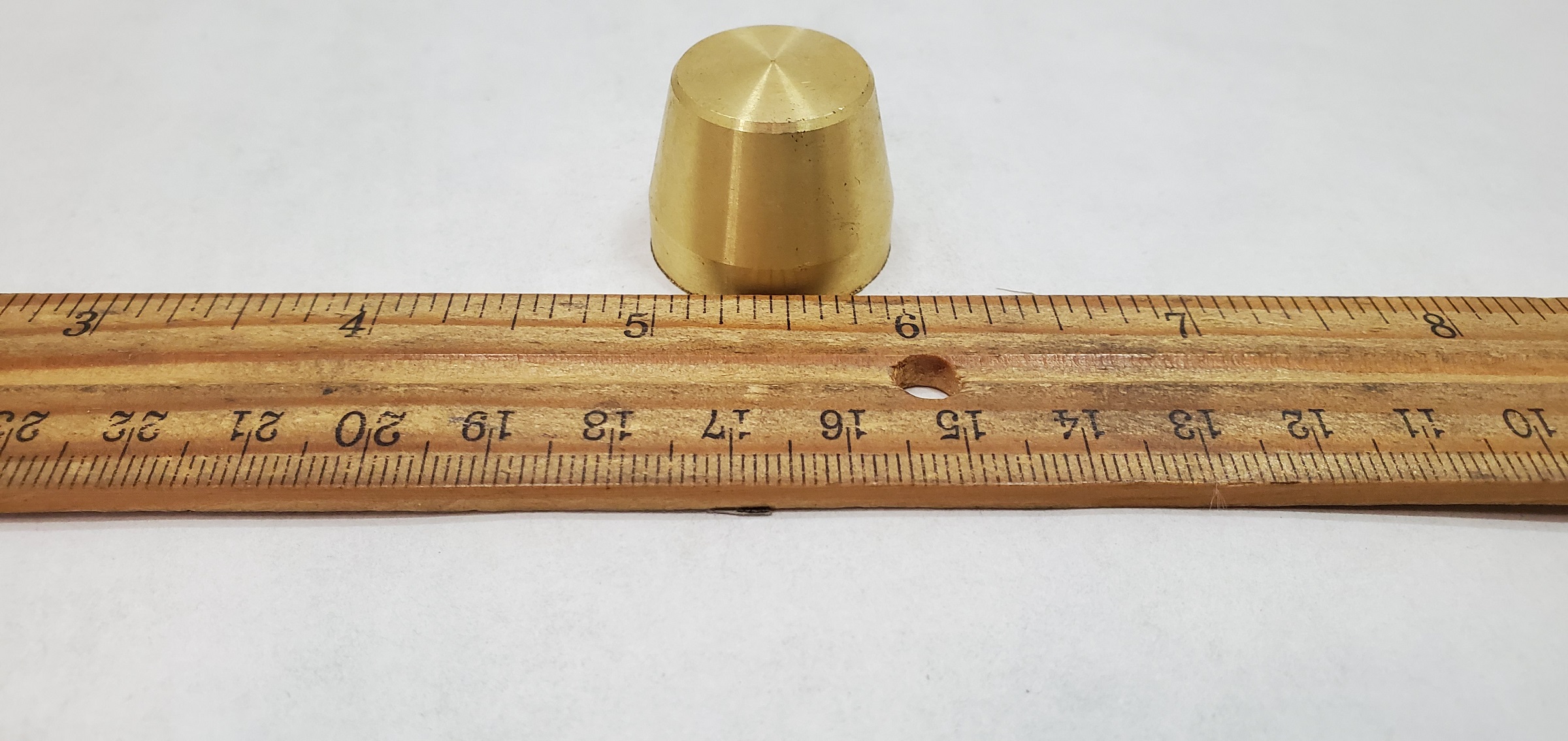 CP150 Brass Tapered Pommel for knife making for the homemade knife.
