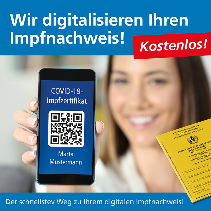 Jetzt bei uns Impfnachweis digitalisieren lassen Heine Apotheke Panketal