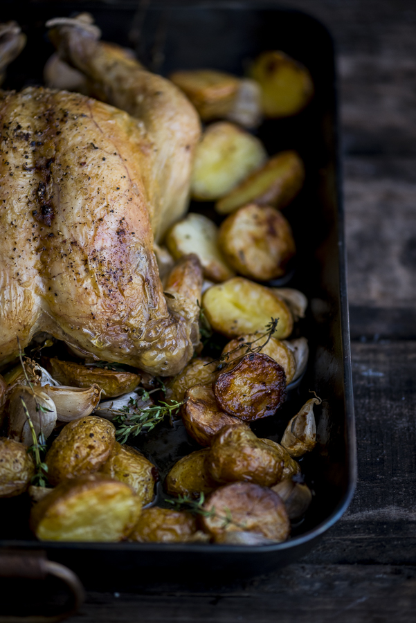 Roast Chicken with Forty Cloves of Garlic Hein van Tonder Food