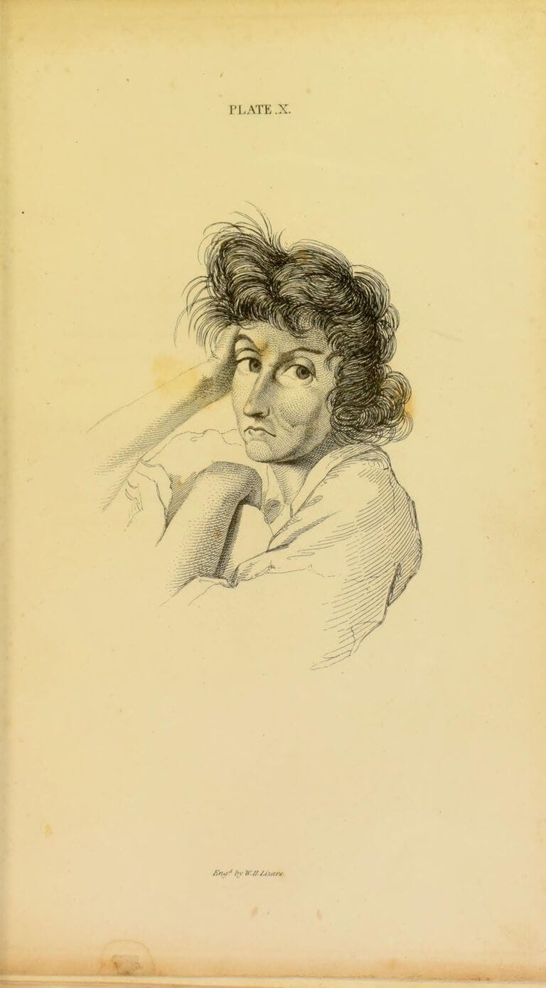 Plate 10 (X), in same ‘Monomania With Depression a female laboring
