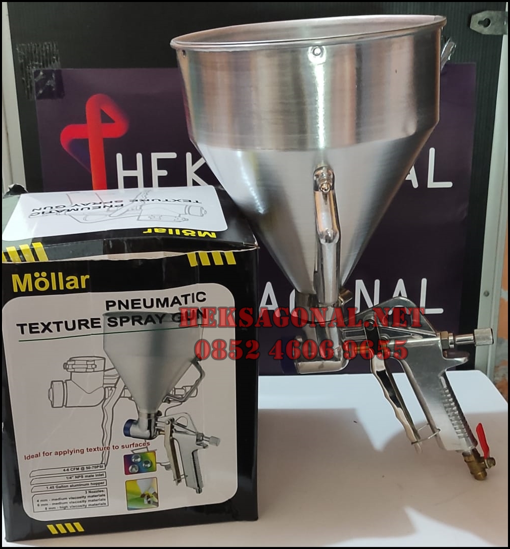 Spray Gun Texture Tekstur Vircan Aluminium Cup HEKSAGONAL