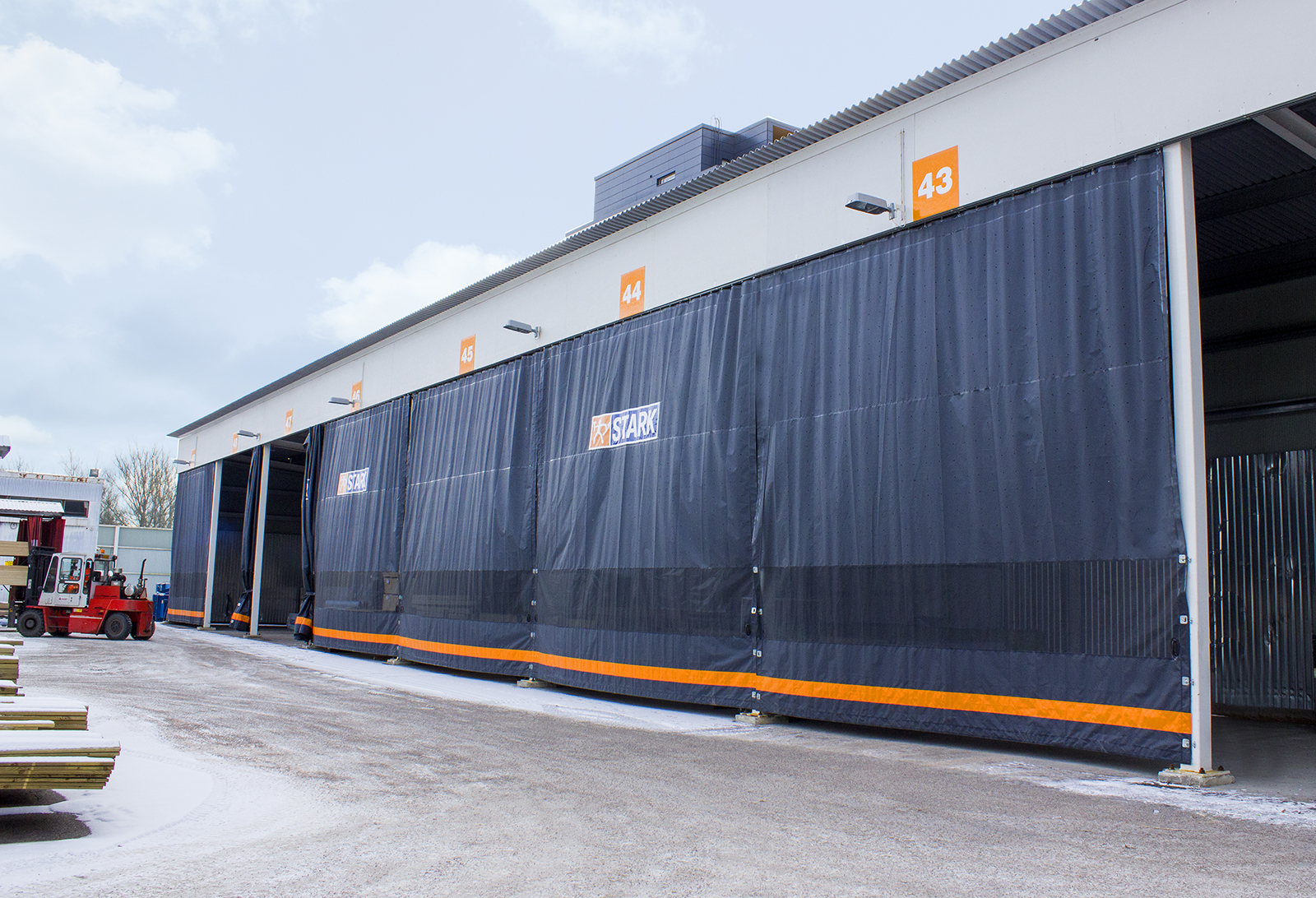 Sliding industrial curtains Helaform