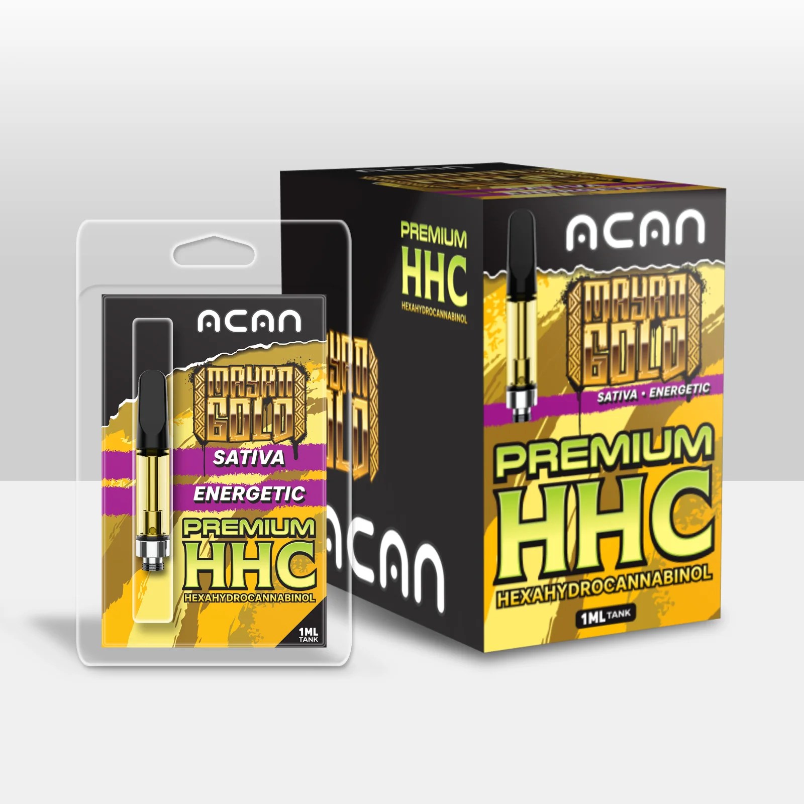 Acan Gold HHC Mayan Gold 1 ml Cartridges HELD CBD