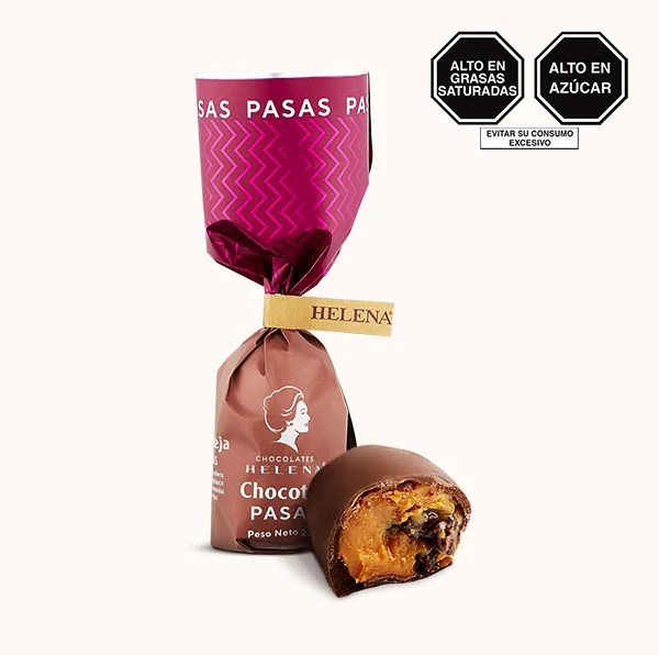 Chocoteja de Pasas & Pisco 30 gr Chocolates Helena