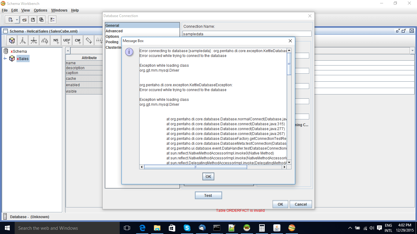 Mysql Connectivity in Pentaho Schema Workbench Helical