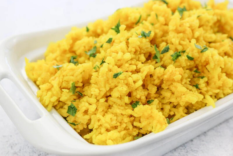 Yummy Yellow Rice Recipe Chicken Flavor Vegan & GlutenFree Hella Phat Vegan
