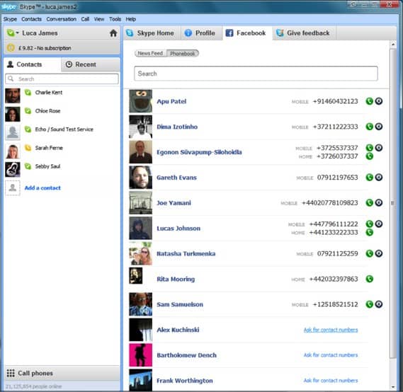 Skype 5.0 Unleashed With Facebook Integration