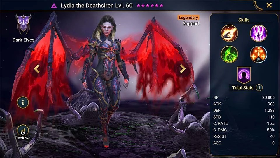 Lydia the Deathsiren HellHades Raid Shadow Legends