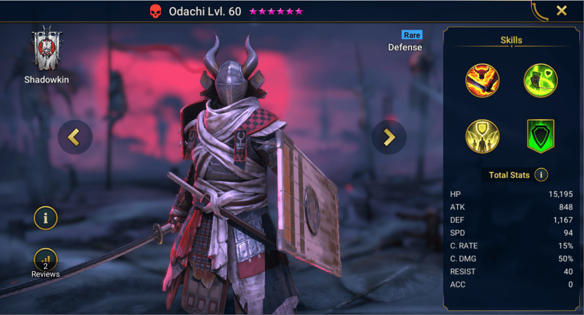 Odachi HellHades Raid Shadow Legends