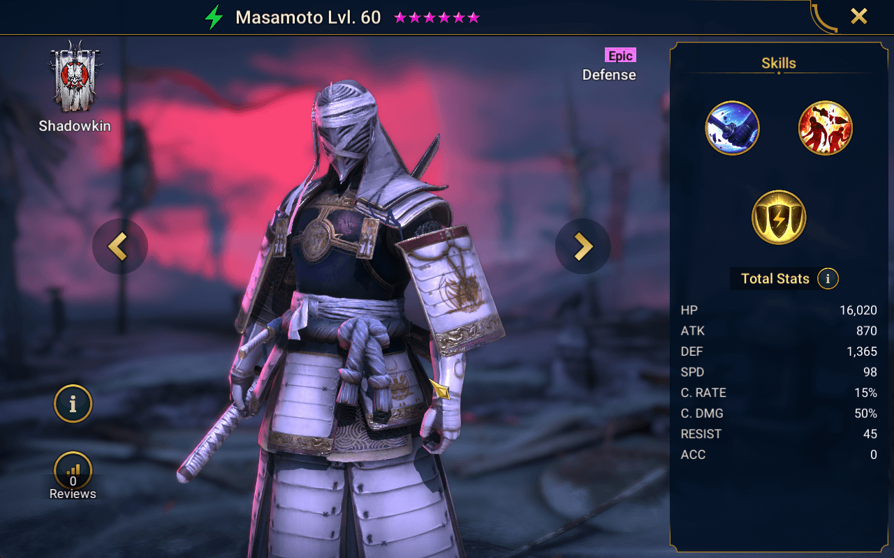 Masamoto HellHades Raid Shadow Legends