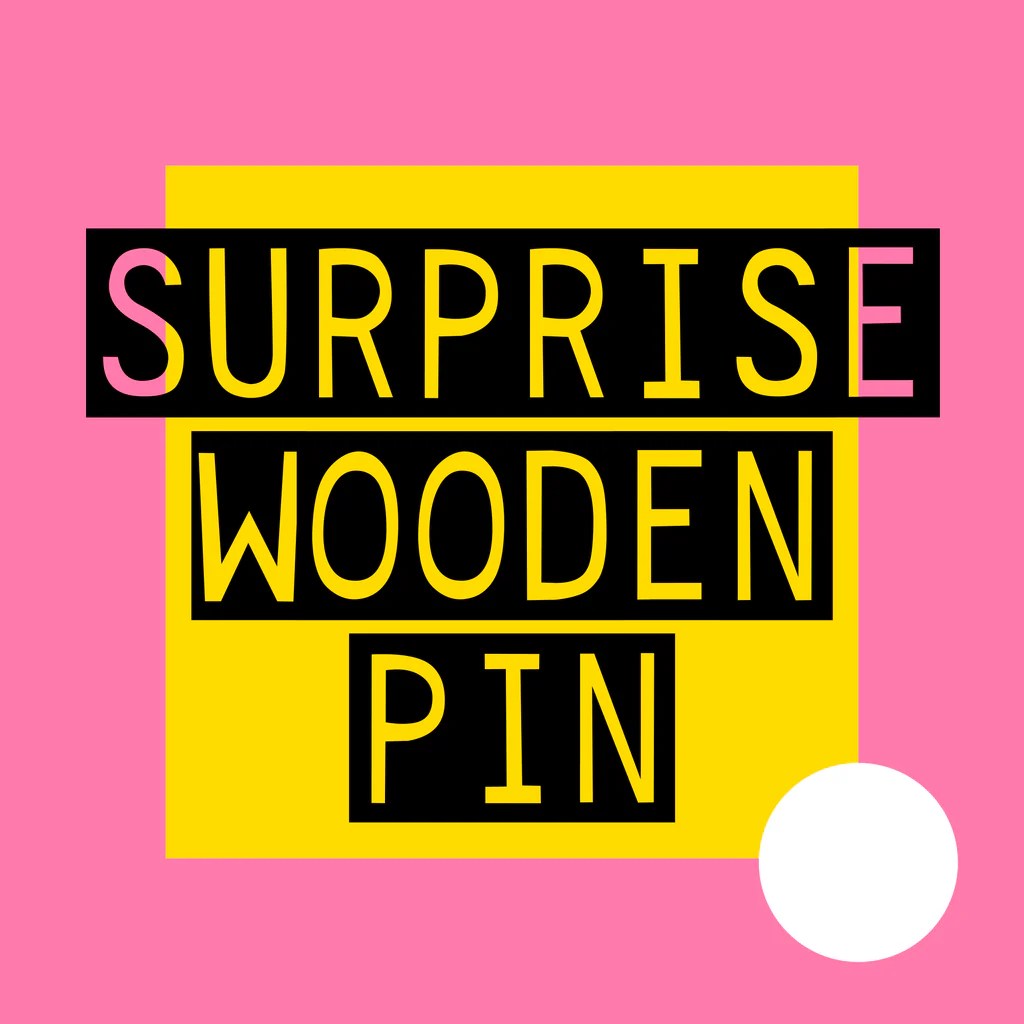 SURPRISE WOODEN PIN hello DODO