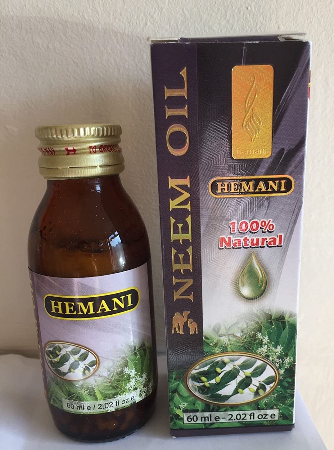 100 Natural Pure Hemani Neem Oil (Azadirachta Indica) 60ml HelloHalal