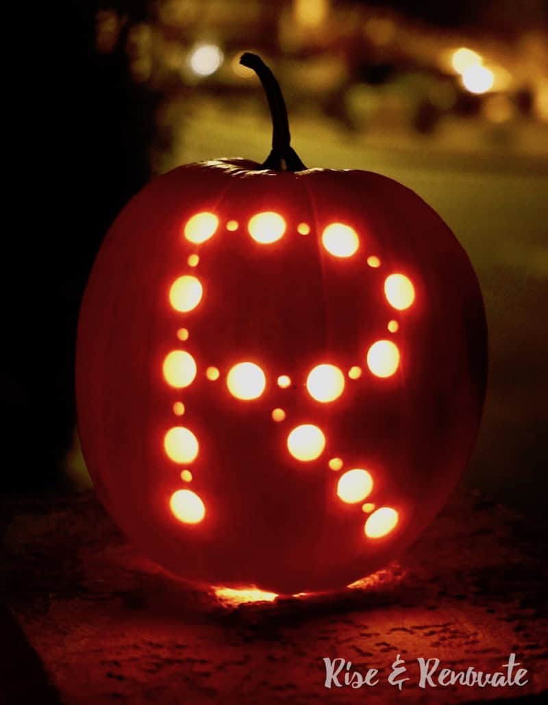 Quick and Easy Pumpkin Carving Using a Power Drill | Hello Hayley Blog